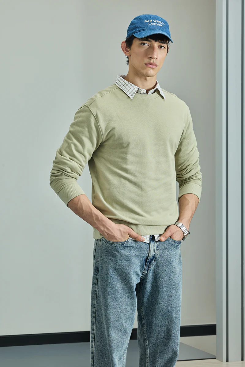Core Lab Beige Solid Sweater