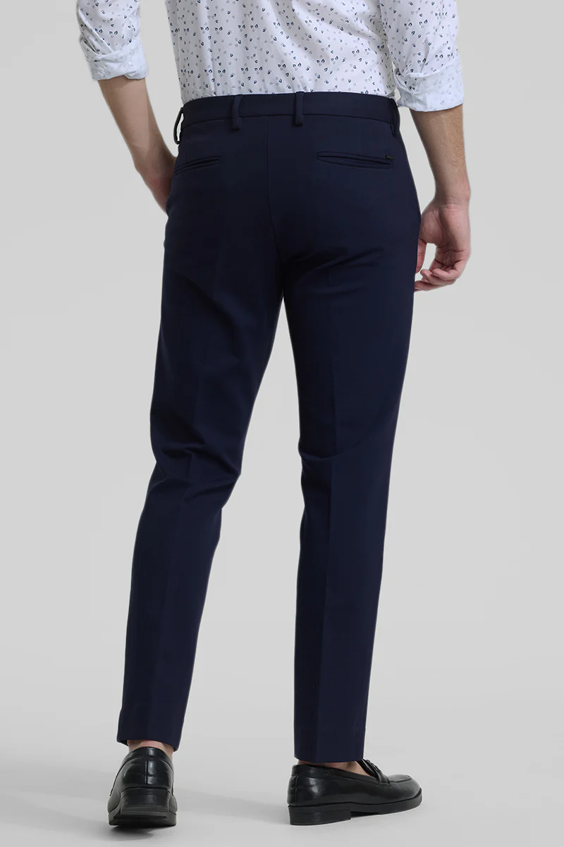 Navy Slim Fit Trousers 7 Navy Slim Fit Trousers