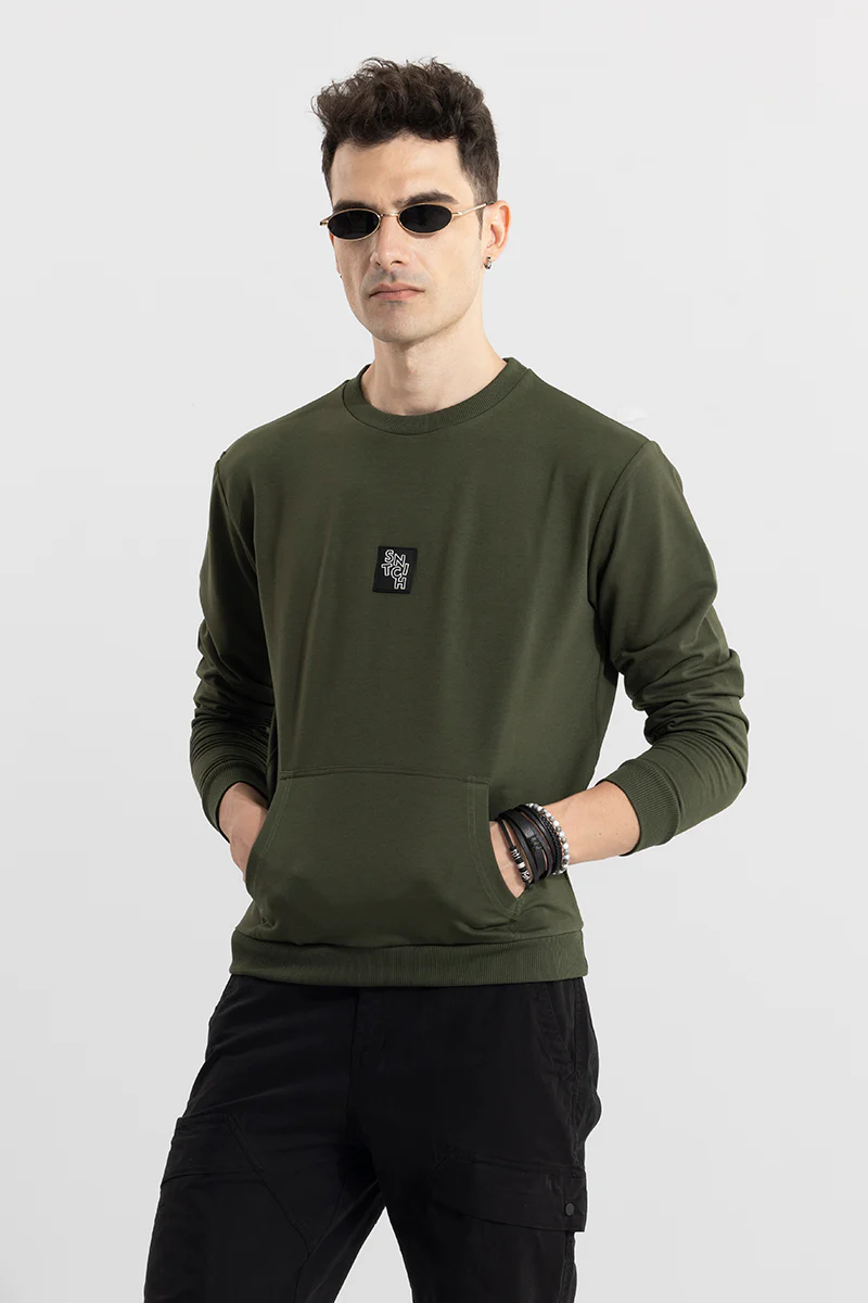 Logotype Olive Sweatshirt 4 Logotype Olive Sweatshirt