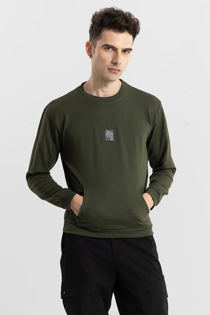 Logotype Olive Sweatshirt 6 Logotype Olive Sweatshirt