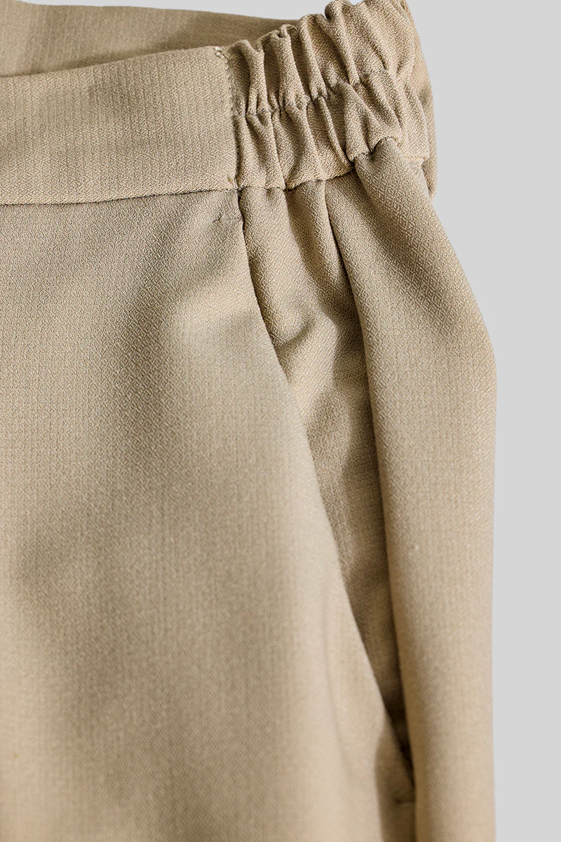 Beige Plain Regular Fit Trousers 8 Beige Plain Regular Fit Trousers