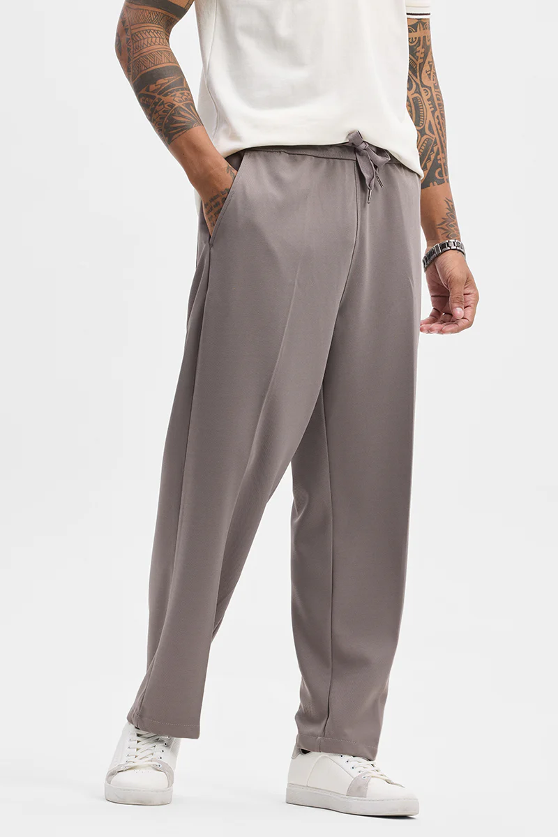 Grey Relaxed Fit Korean Trouser