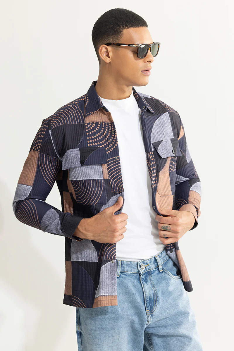 Enigmatic Brown Overshirt