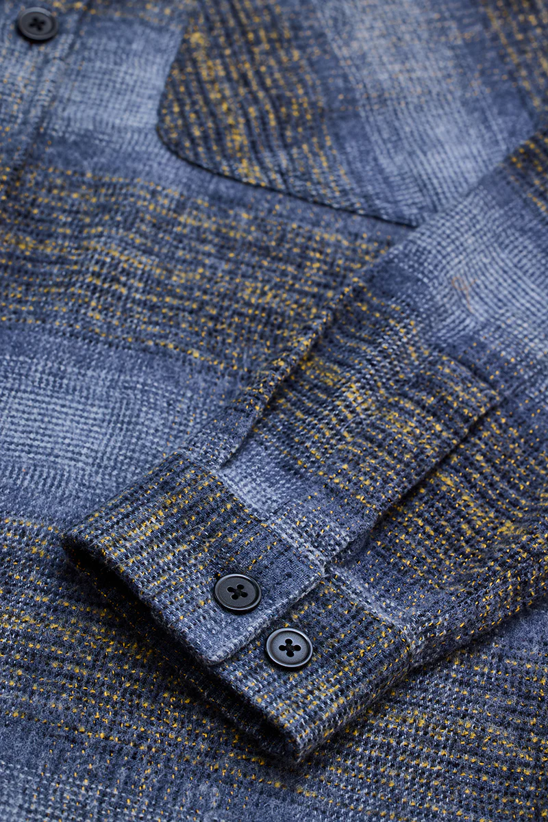 Blue Stripes Flannel Overshirt 6 Blue Stripes Flannel Overshirt