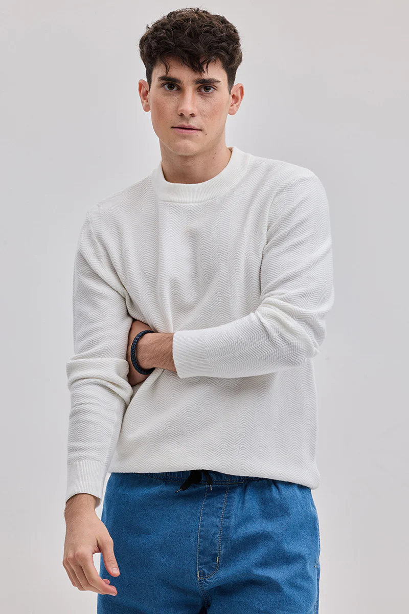 White Knitted Sweater
